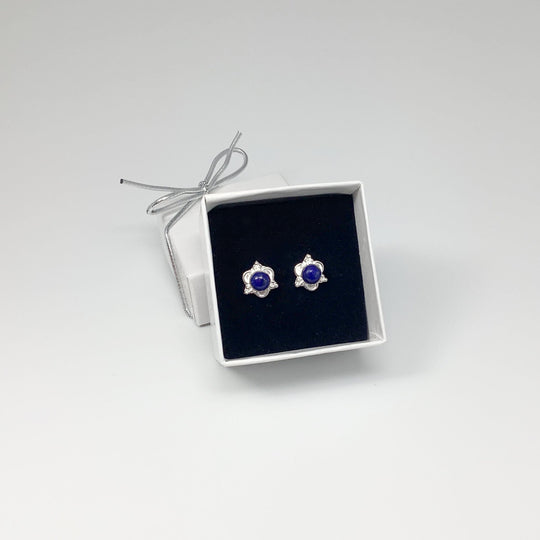 Lapis Lazuli Stud Earrings - Rocks and Gems Canada