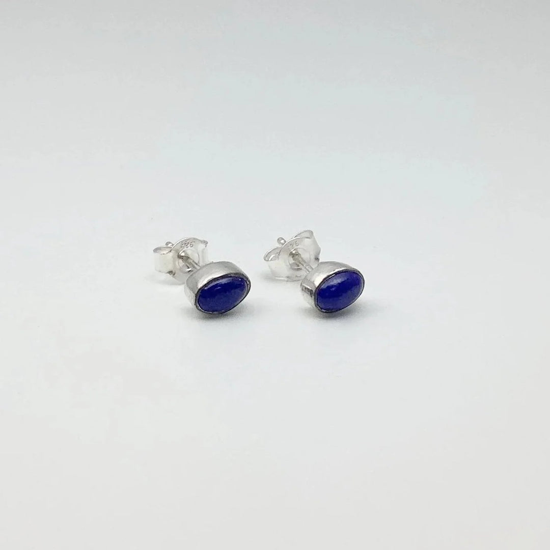 Lapis Lazuli Stud Earrings - Rocks and Gems Canada