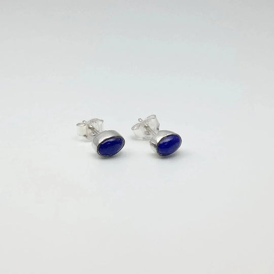 Lapis Lazuli Stud Earrings - Rocks and Gems Canada