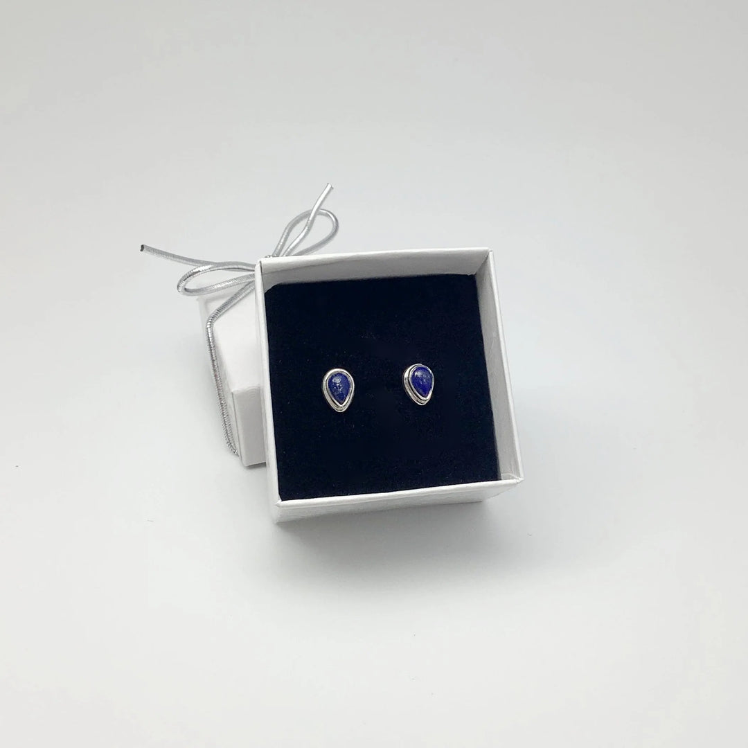 Lapis Lazuli Stud Earrings - Rocks and Gems Canada