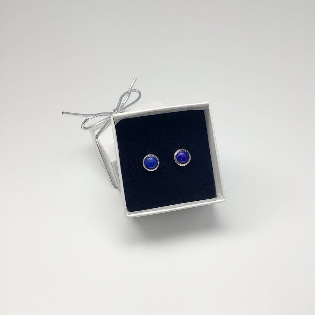 Lapis Lazuli Stud Earrings - Rocks and Gems Canada