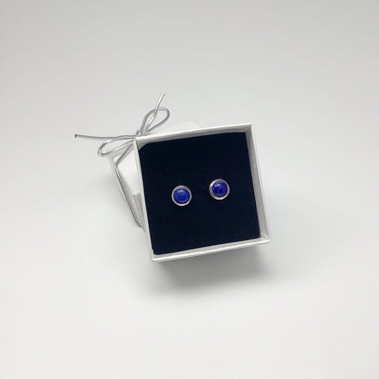 Lapis Lazuli Stud Earrings - Rocks and Gems Canada