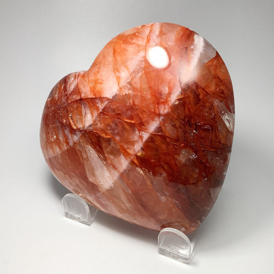 Large Red Hematoid Quartz Heart - Rocks and Gems Canada