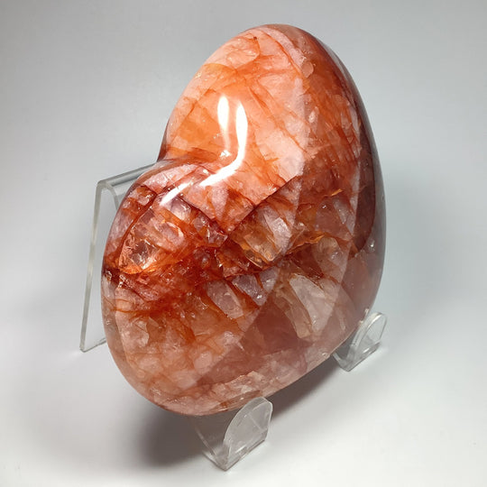 Large Red Hematoid Quartz Heart - Rocks and Gems Canada