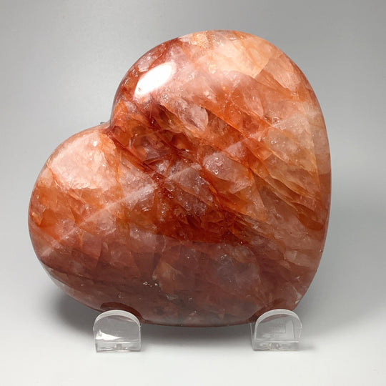 Large Red Hematoid Quartz Heart - Rocks and Gems Canada