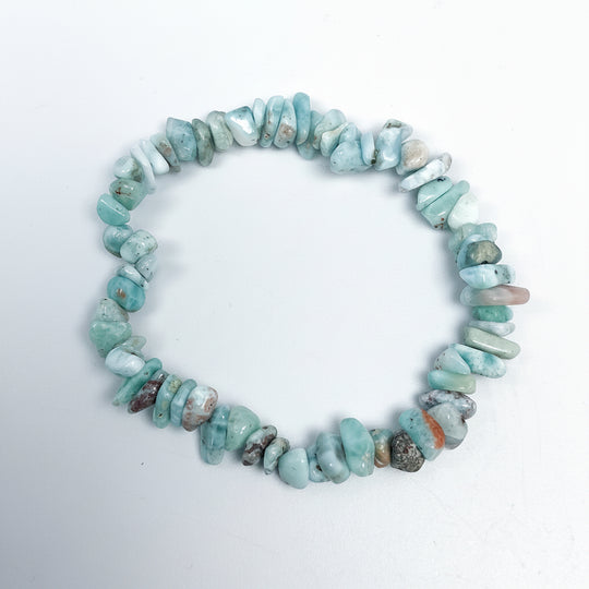 Larimar Chip Beaded Bracelet-Rocks and Gems Canada