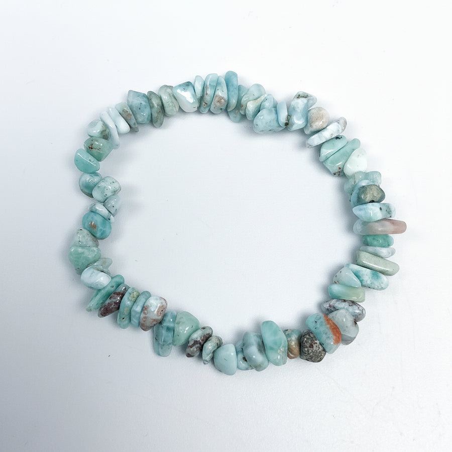 Larimar Chip Beaded Bracelet-Rocks and Gems Canada