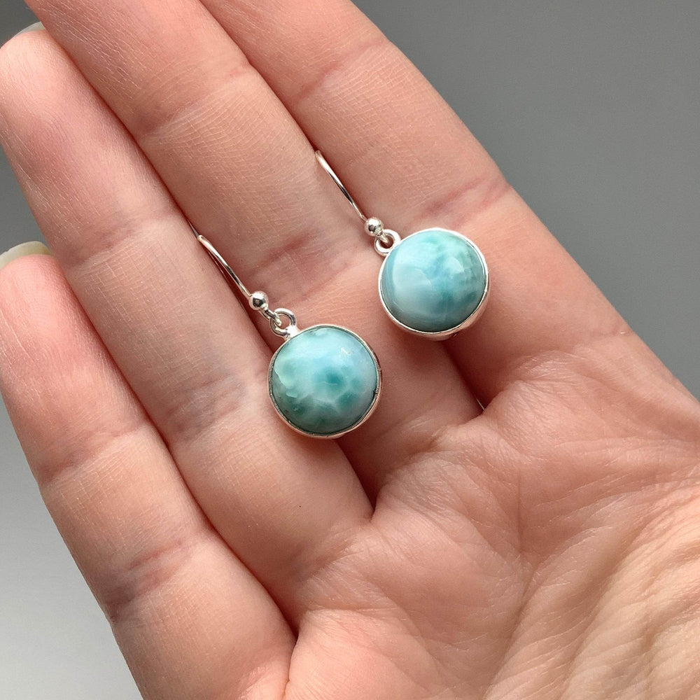 Larimar Dangle Earrings-Rocks and Gems Canada
