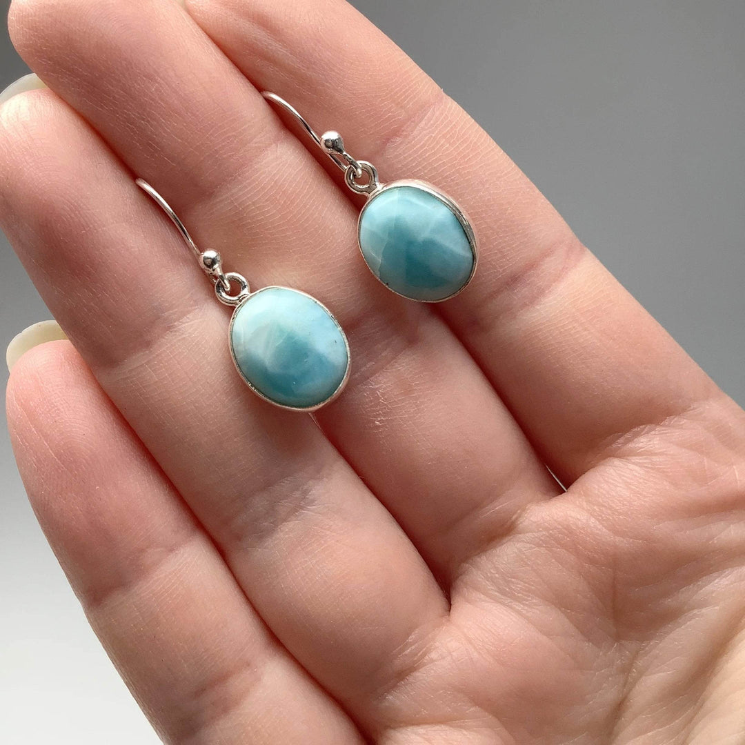 Larimar Dangle Earrings-Rocks and Gems Canada
