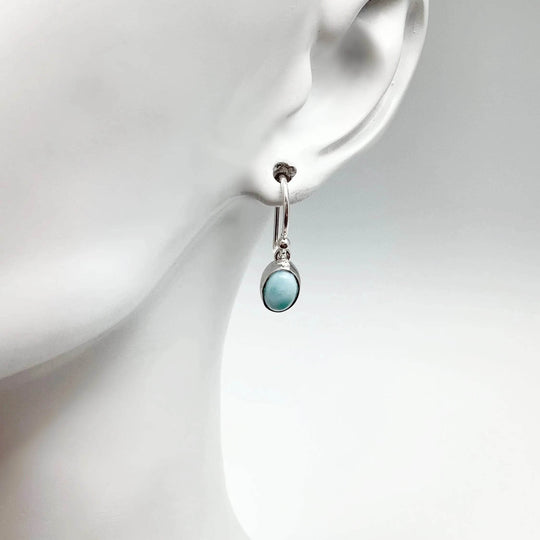 Larimar Dangle Earrings-Rocks and Gems Canada