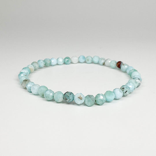 Larimar Faceted Beaded Bracelet-Rocks and Gems Canada