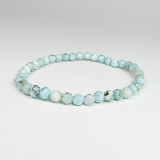 Larimar Faceted Beaded Bracelet-Rocks and Gems Canada