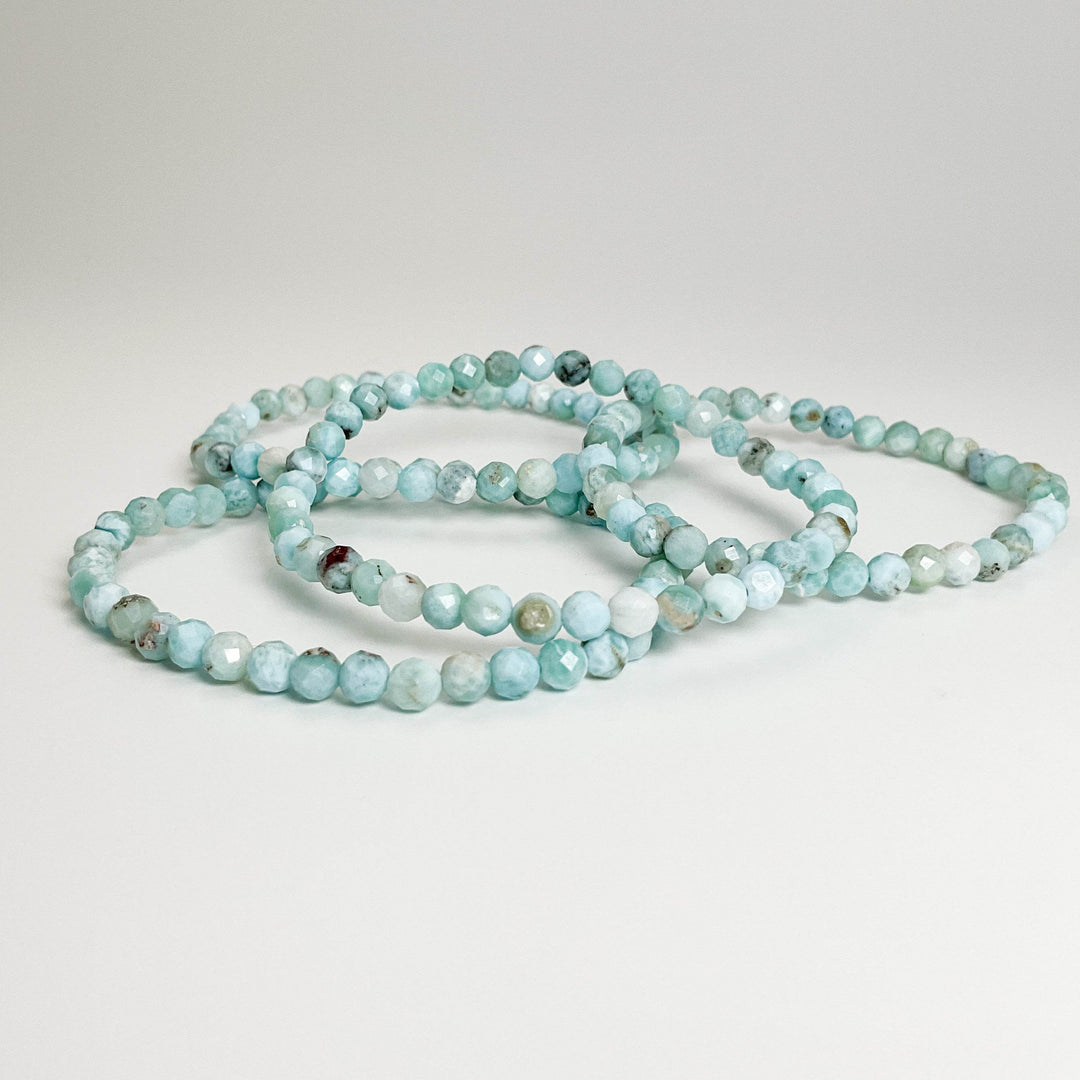 Larimar Faceted Beaded Bracelet-Rocks and Gems Canada