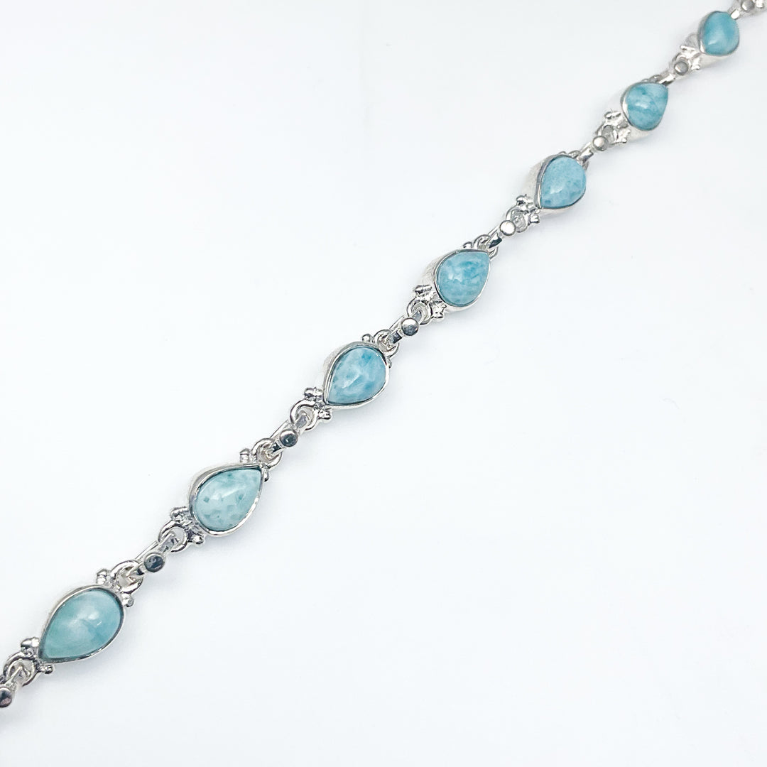 Larimar Sterling Silver Bracelet-Rocks and Gems Canada