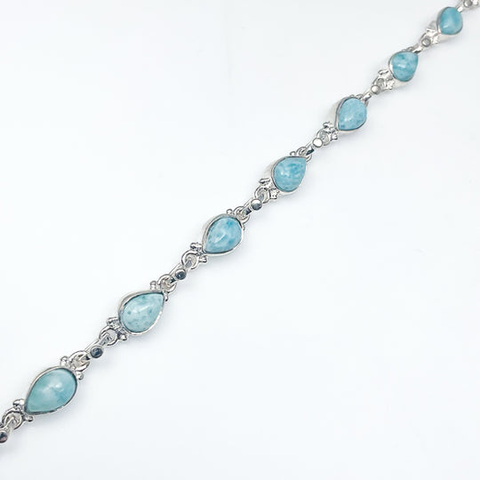 Larimar Sterling Silver Bracelet-Rocks and Gems Canada