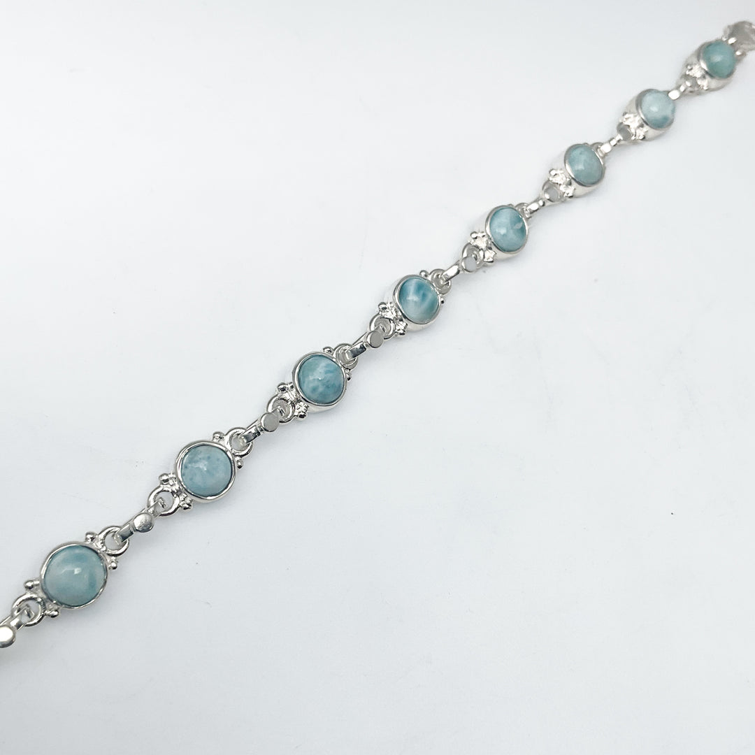Larimar Sterling Silver Bracelet-Rocks and Gems Canada