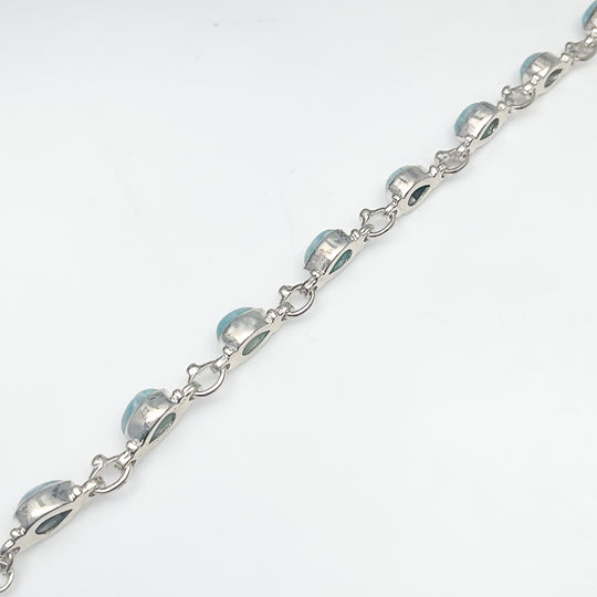 Larimar Sterling Silver Bracelet-Rocks and Gems Canada