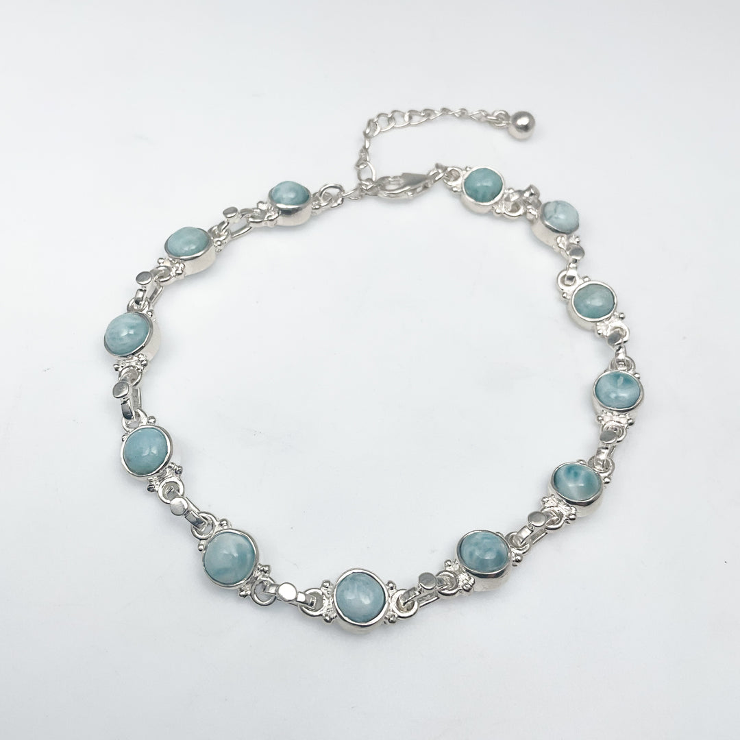 Larimar Sterling Silver Bracelet-Rocks and Gems Canada