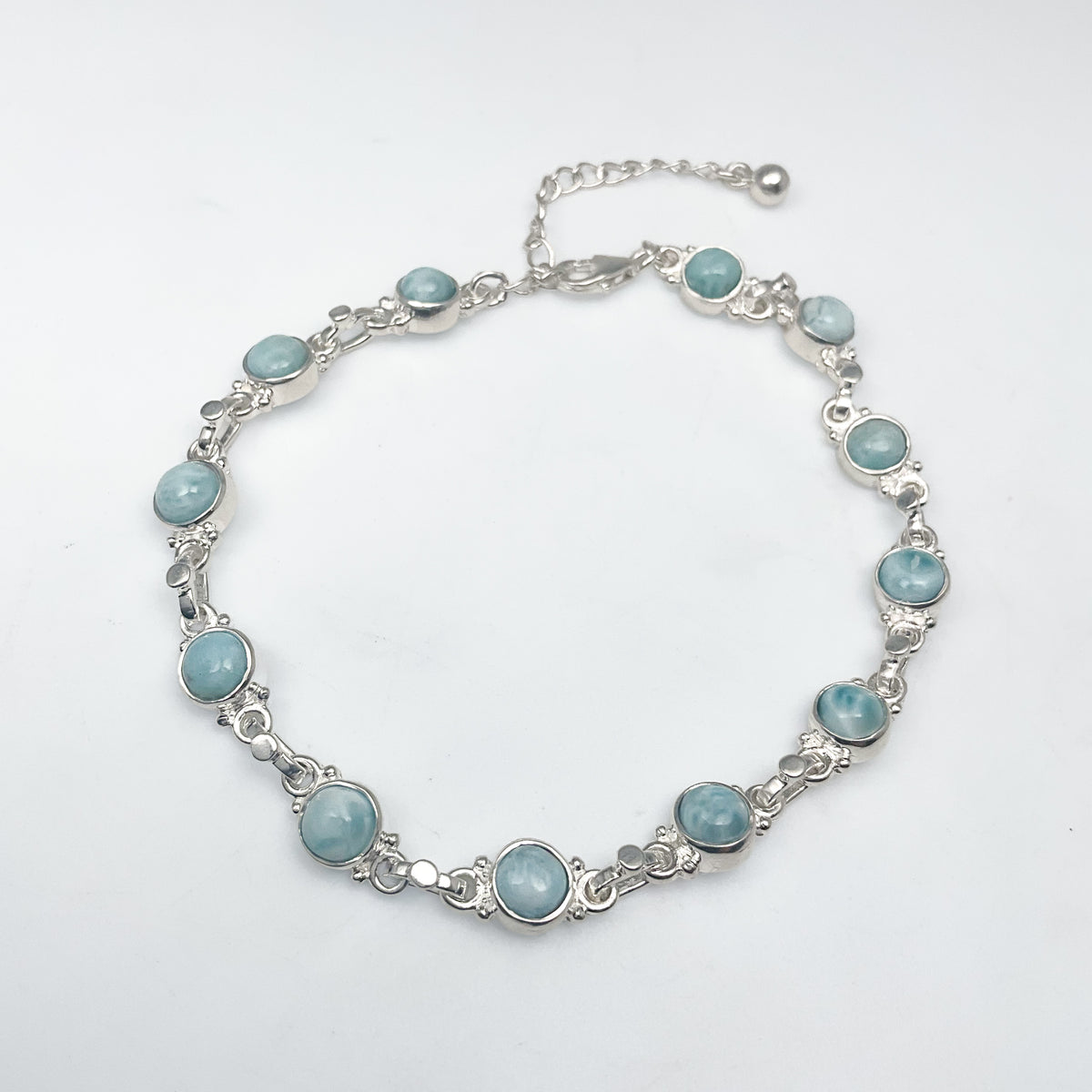 Larimar Sterling Silver Bracelet-Rocks and Gems Canada