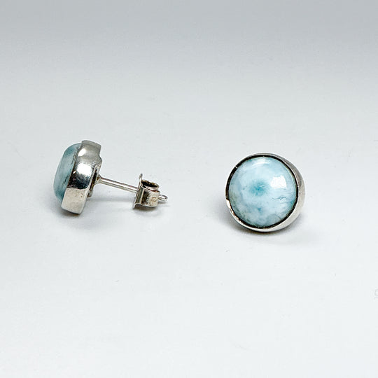 Larimar Stud Earrings-Rocks and Gems Canada