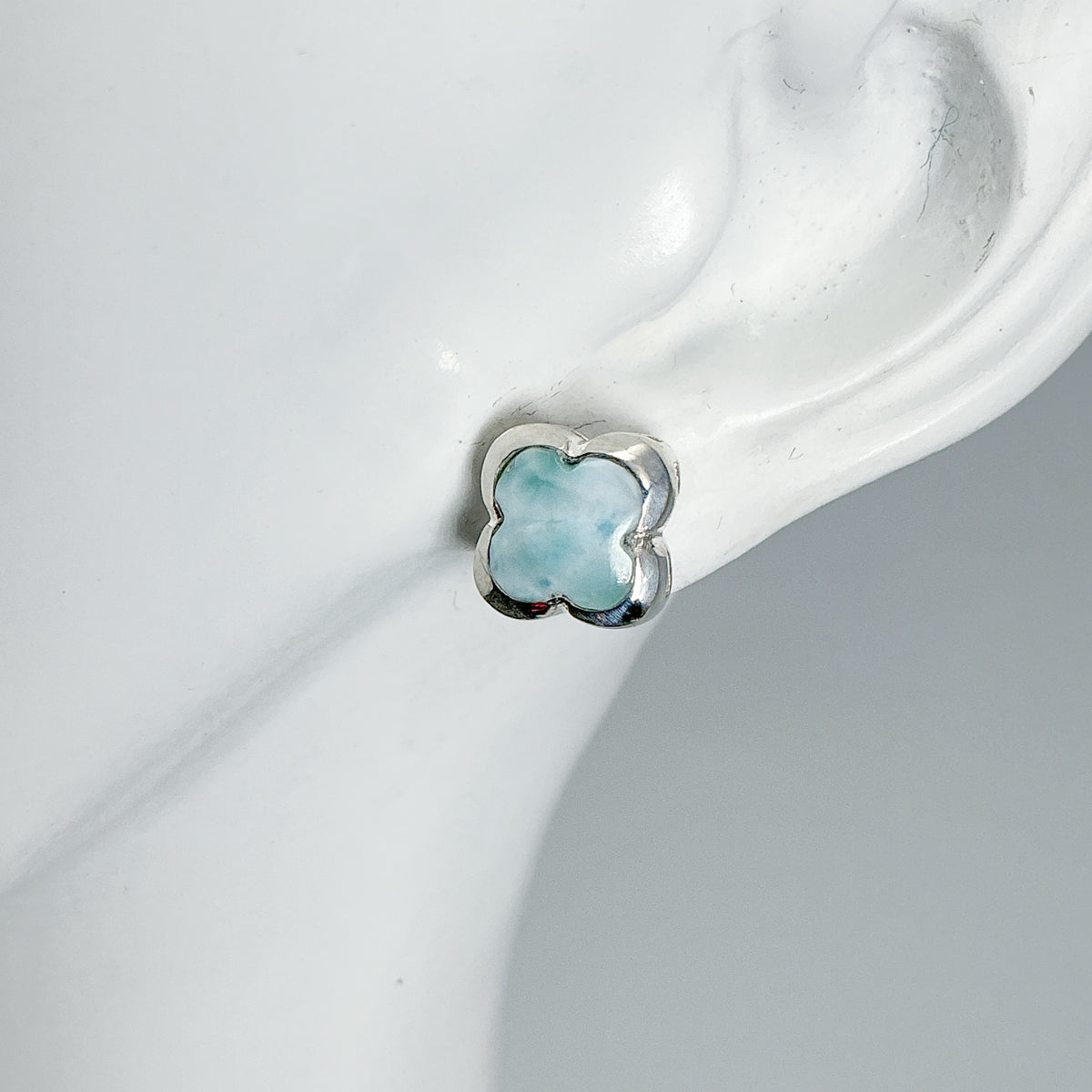 Larimar Stud Earrings-Rocks and Gems Canada