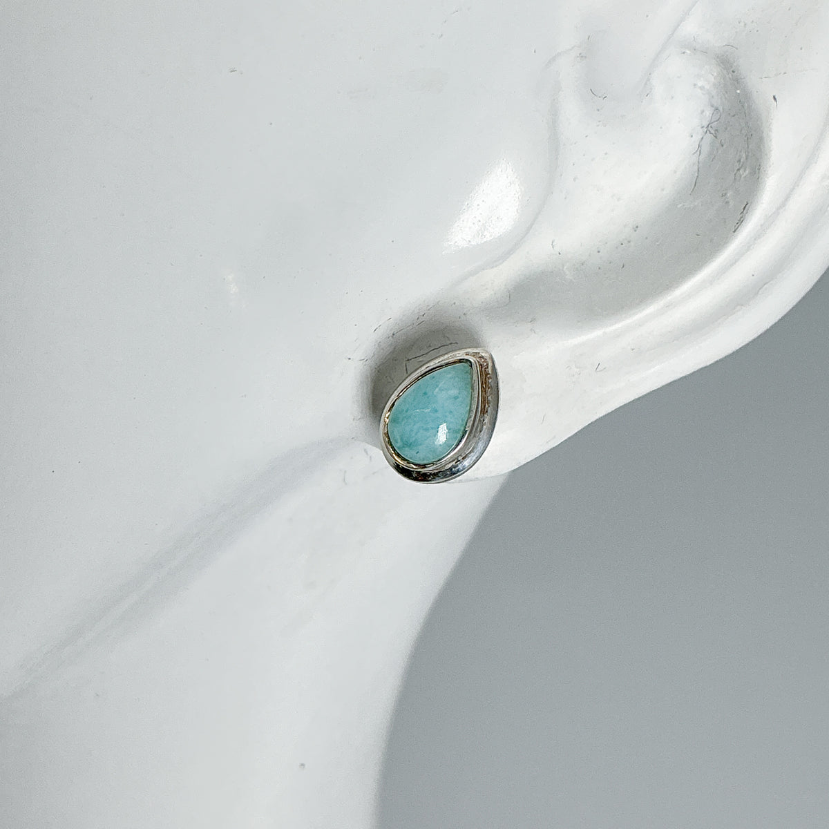 Larimar Stud Earrings-Rocks and Gems Canada