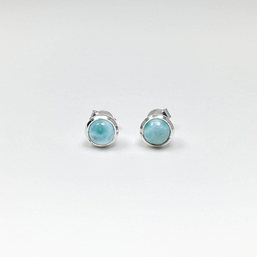Larimar Stud Earrings - Rocks and Gems Canada