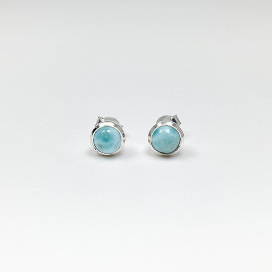 Larimar Stud Earrings - Rocks and Gems Canada