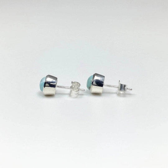Larimar Stud Earrings - Rocks and Gems Canada