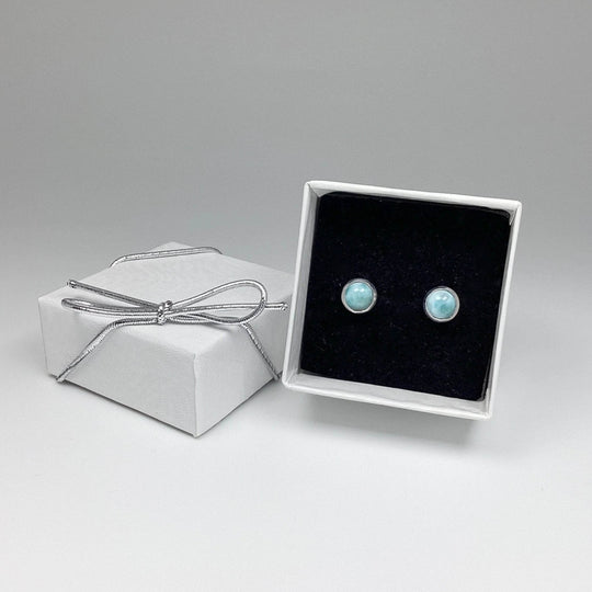 Larimar Stud Earrings - Rocks and Gems Canada