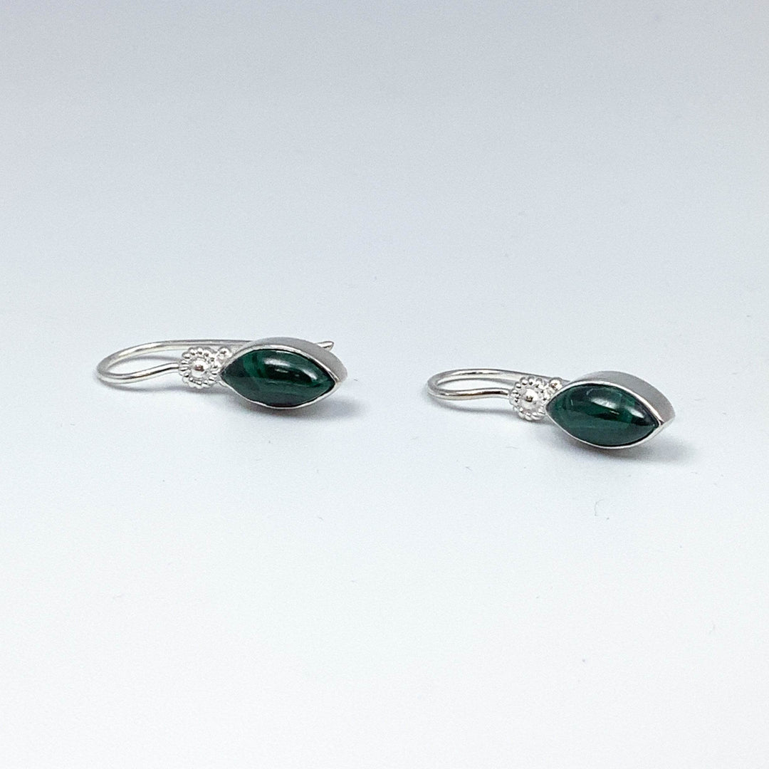 Malachite Dangle Earrings-Rocks and Gems Canada