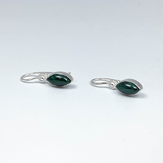 Malachite Dangle Earrings-Rocks and Gems Canada
