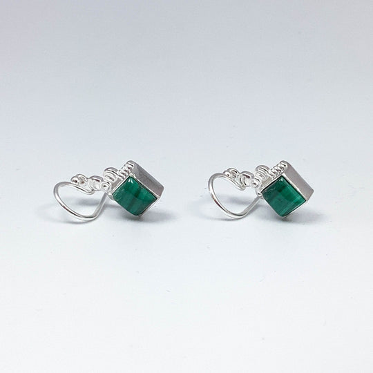 Malachite Dangle Earrings-Rocks and Gems Canada