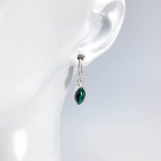 Malachite Dangle Earrings-Rocks and Gems Canada