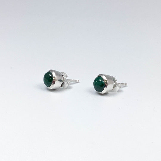 Malachite Stud Earrings-Rocks and Gems Canada