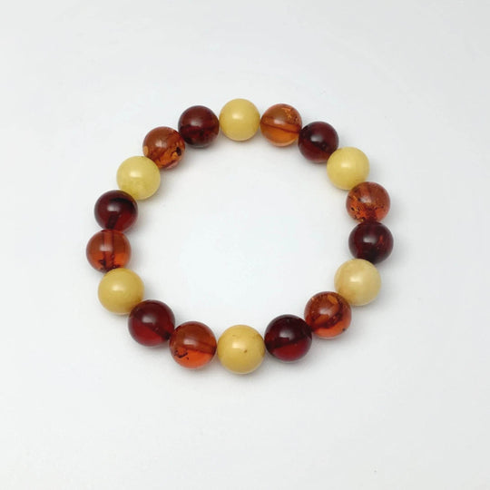 Mixed Amber Beaded Bracelet-Rocks and Gems Canada