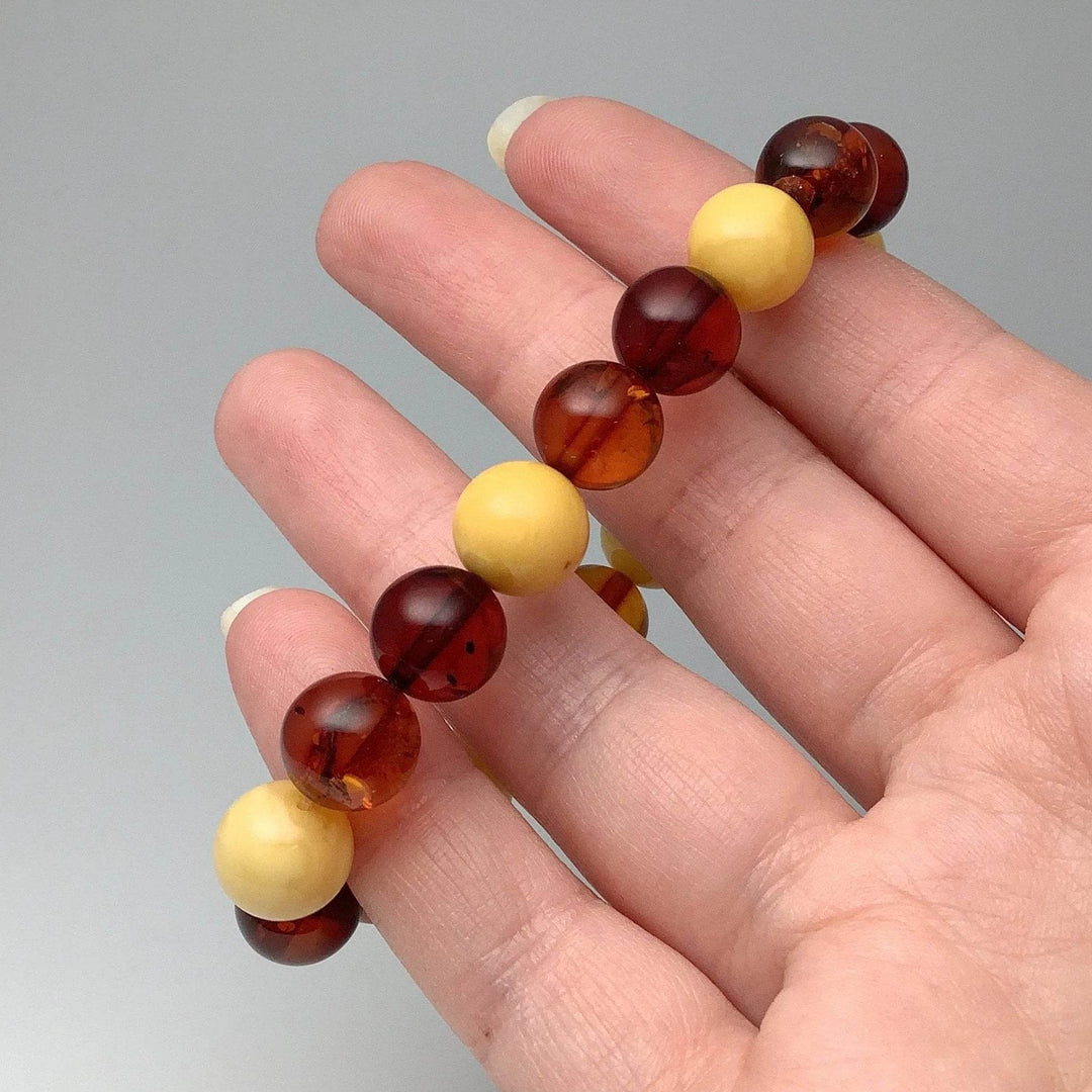 Mixed Amber Beaded Bracelet-Rocks and Gems Canada