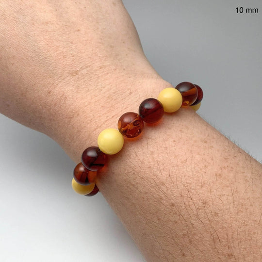 Mixed Amber Beaded Bracelet-Rocks and Gems Canada