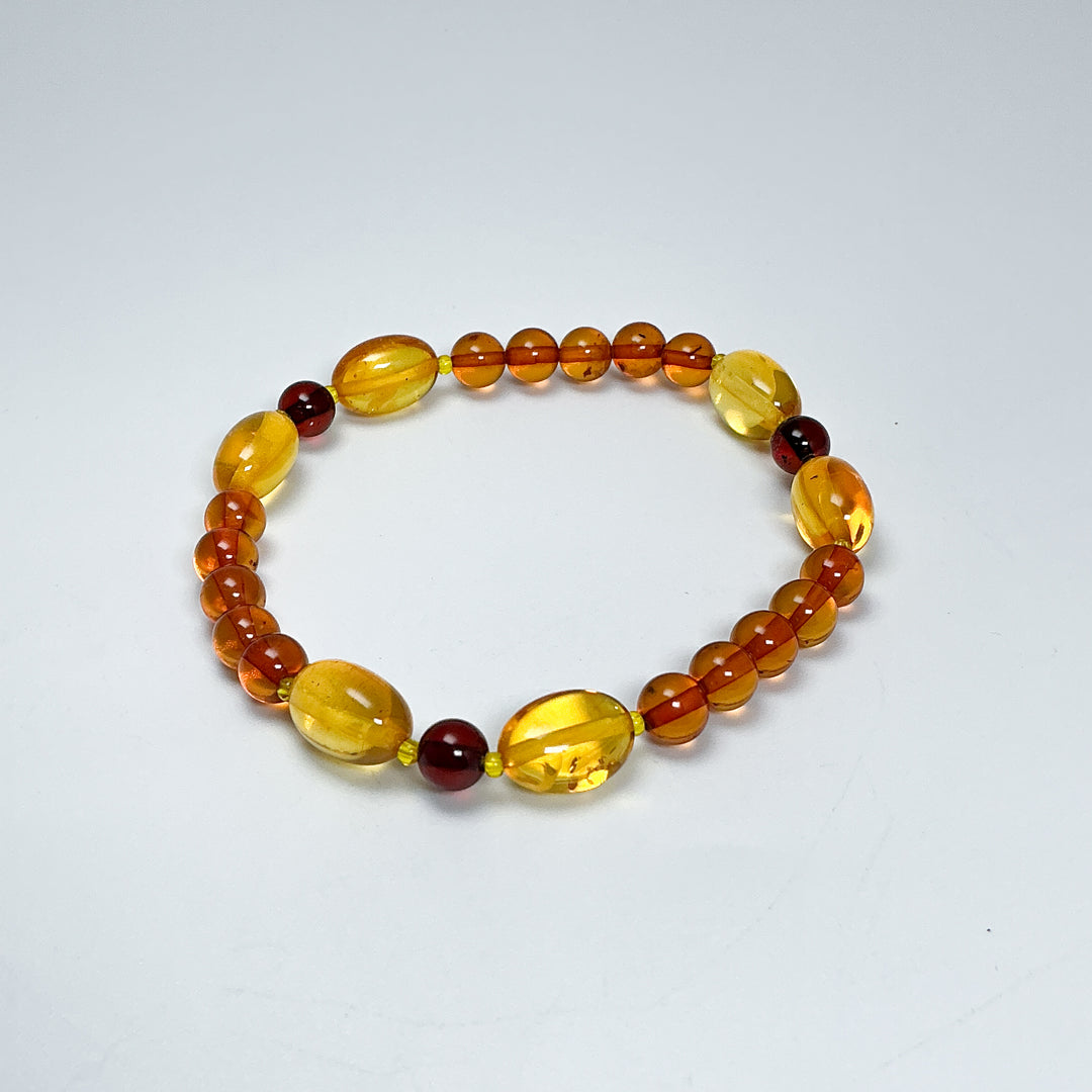 Mixed Amber Beaded Bracelet-Rocks and Gems Canada