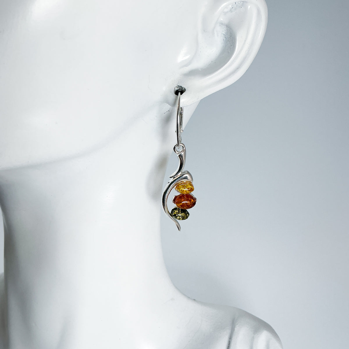 Mixed Amber Dangle Earrings-Rocks and Gems Canada