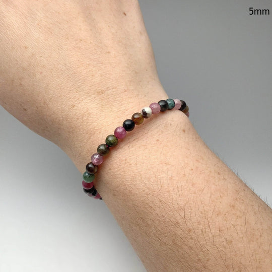 Mixed Tourmaline Beaded Bracelet-Rocks and Gems Canada
