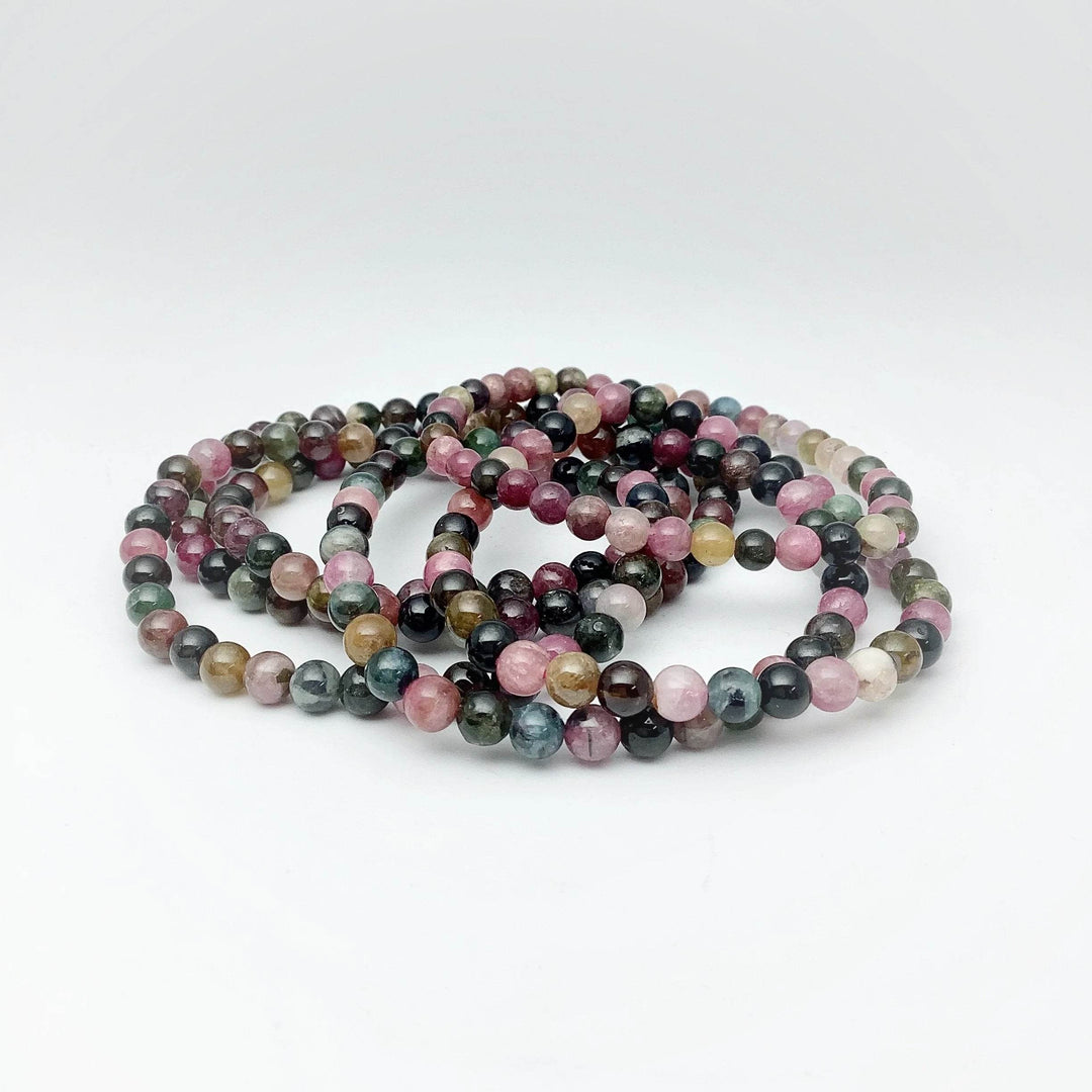 Mixed Tourmaline Beaded Bracelet-Rocks and Gems Canada