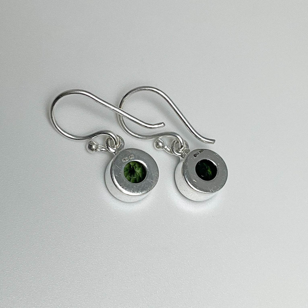 Moldavite Dangle Earrings-Rocks and Gems Canada