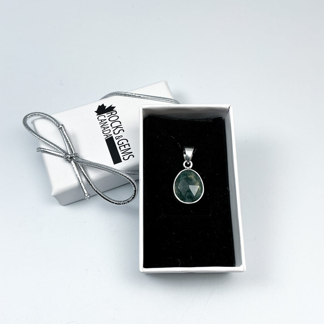 Moss Agate Pendant-Rocks and Gems Canada