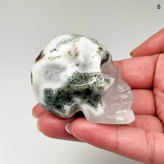 Moss Agate Skulls-Rocks and Gems Canada