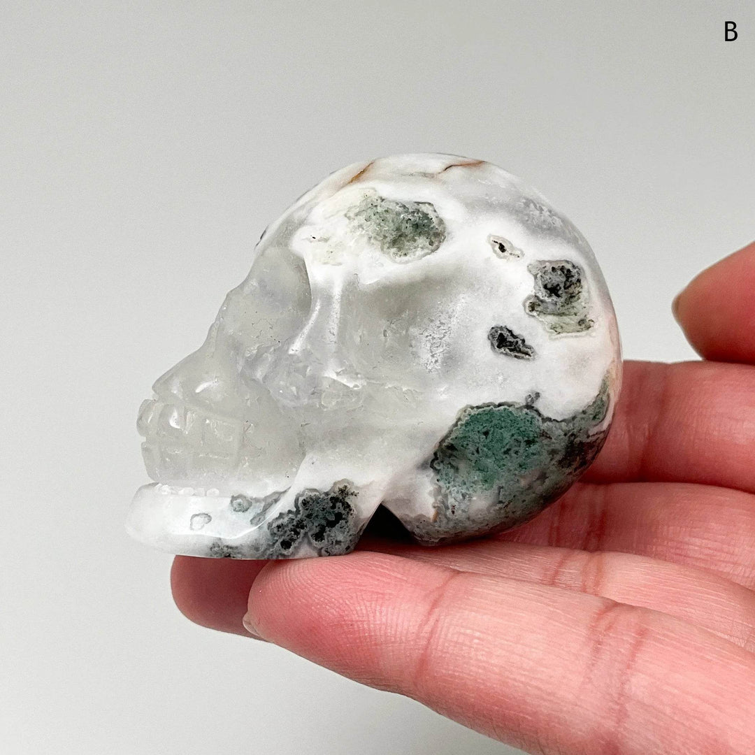 Moss Agate Skulls-Rocks and Gems Canada