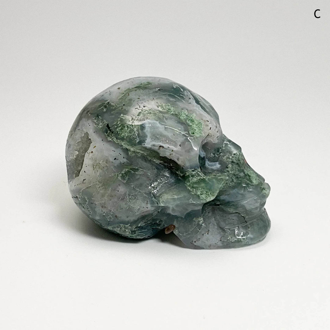 Moss Agate Skulls-Rocks and Gems Canada