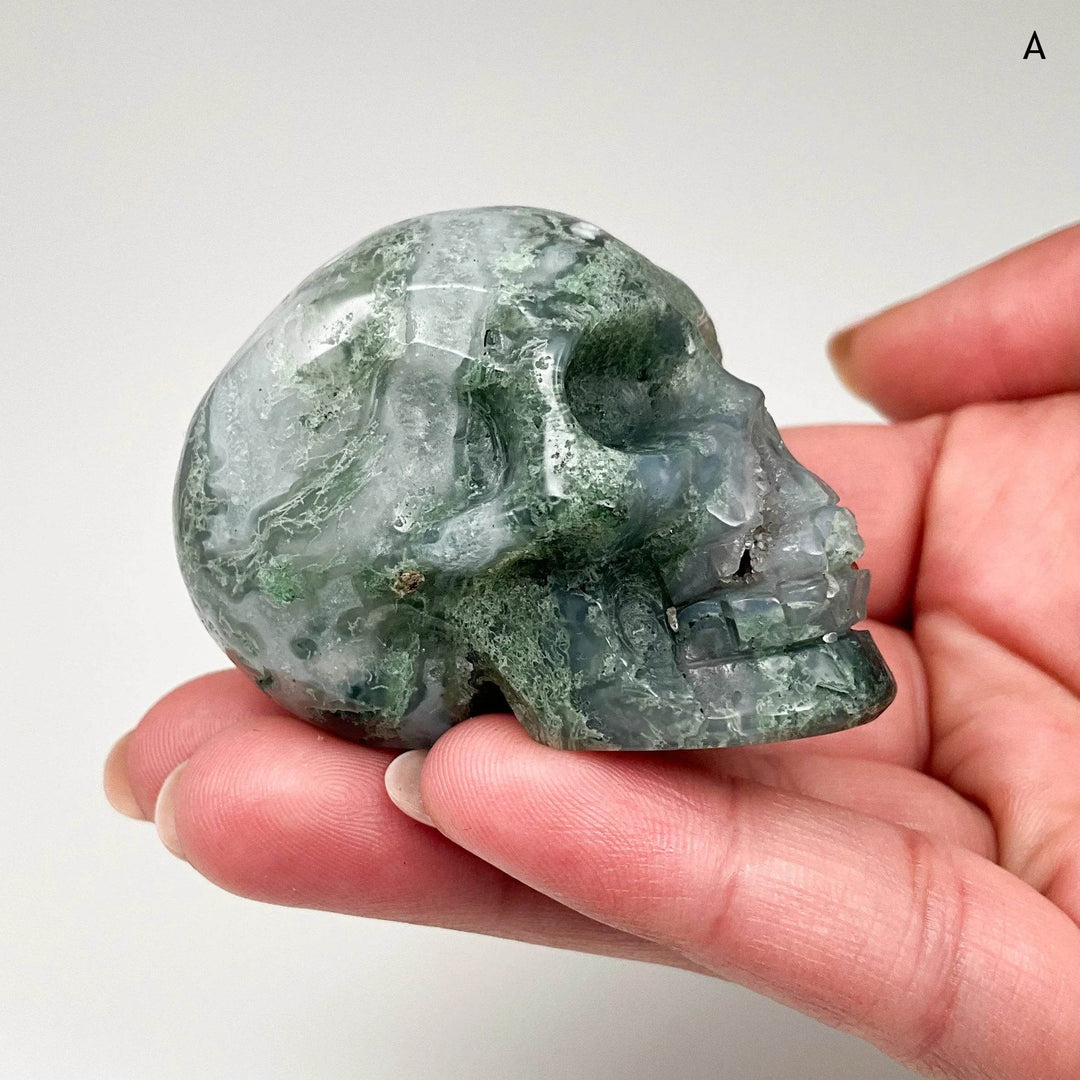 Moss Agate Skulls-Rocks and Gems Canada
