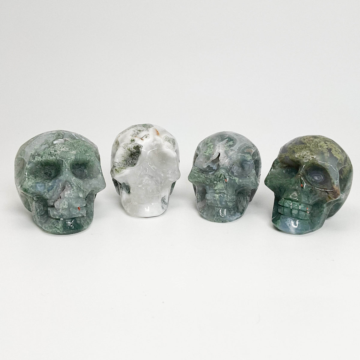 Moss Agate Skulls-Rocks and Gems Canada