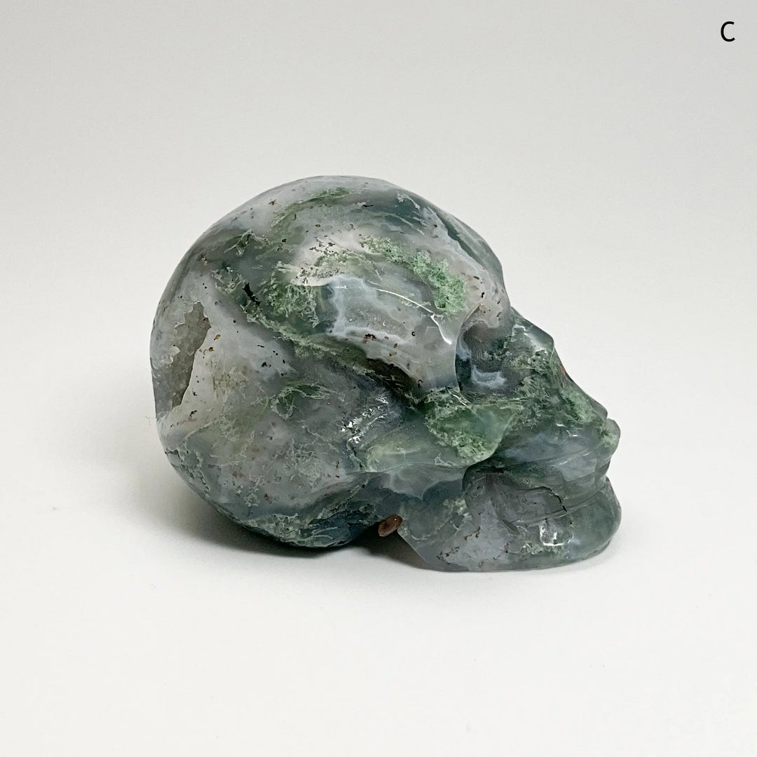 Moss Agate Skulls - Rocks and Gems Canada